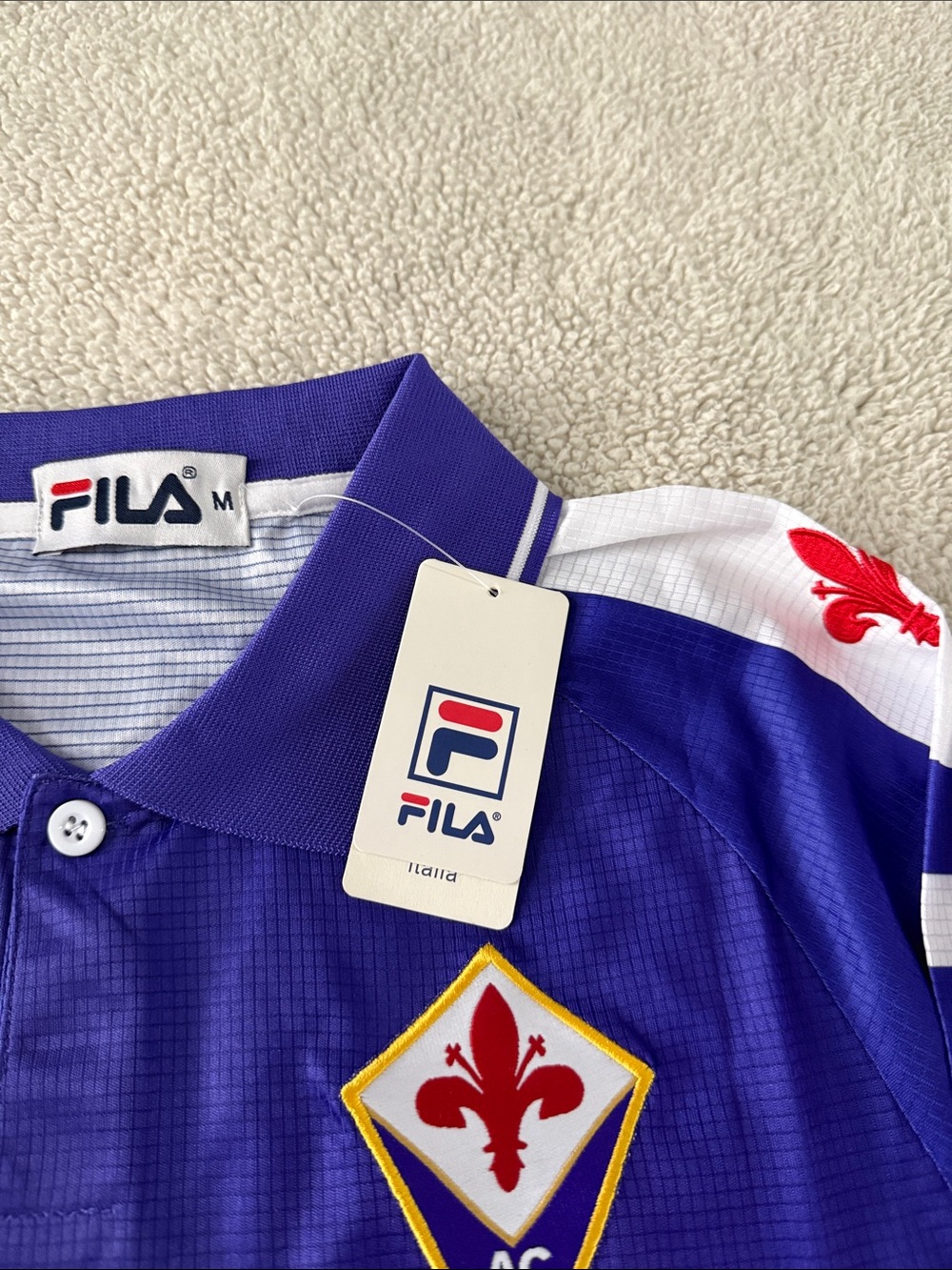 RARE AFC Fiorentina 🇮🇹 #8 Dunga 1998-99 Serie A FILA Long Sleeve Jersey - Picture 6 of 9